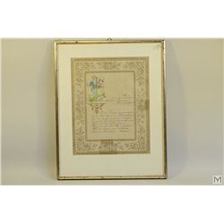 Antique European Gilt and Embossed Double Sided Letter -  November 10th 1912