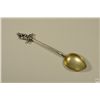 Image 1 : Antique Australian Parcel Gilt Silver Teaspoon With Aborigine and Boomerang Finial