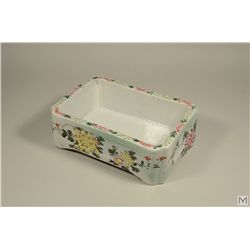 Chinese Export Ware Porcelain Rectangular Bonzai Dish