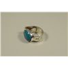 Image 2 : NWC Native Carved Silver Ring with Turquoise by Barry Wilson Haisla - Kemano, B.C.