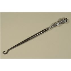 English Sterling Handled Button Hook