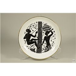 Art Deco Tribal Design GUSTAVSBERG BEN. POPSLIN SILHUETT Plate