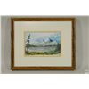 Image 1 : Landscape Acrylic on Paper by E. MacLeod (1987) - Sicamous B.C.  'At Water's Edge'