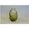 Image 5 : ITALIAN Murano Iridescent Green & Gold Art Glass Handled Vase