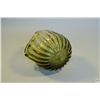 Image 6 : ITALIAN Murano Iridescent Green & Gold Art Glass Handled Vase