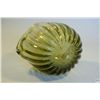 Image 7 : ITALIAN Murano Iridescent Green & Gold Art Glass Handled Vase