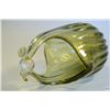 Image 9 : ITALIAN Murano Iridescent Green & Gold Art Glass Handled Vase