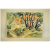 Image 1 : C.1940 Watercolor of Cottage - Apparently Signed: M.L. Woolley?