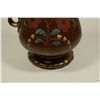 Image 8 : 19th C. Copper Lusterware Pitcher With Swan Neck Handle and Painted Floral Motif