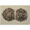 Image 8 : Antique British Colonial Coin Silver Victorian Styled Buckle   - Tests at 900+ fine
