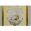 Image 2 : 19th C. Marine Watercolor - Apparently Unsigned, in a lovely vintage frame, behind glass with oval m