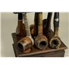 Image 5 : Musical Wood Pipestand, Including 6 Pipes