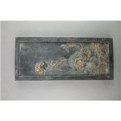 Chinese Ink Stick Calligraphy Signed w Qianlong Mk