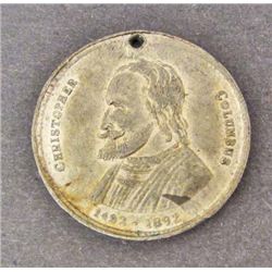 1892 CHRISTOPHER COLUMBUS 400TH ANNIVERSARY TOKEN