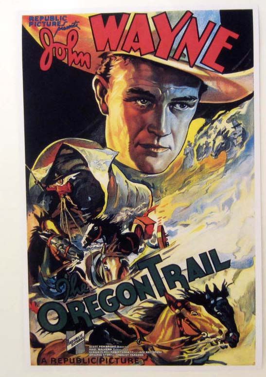 "THE OREGON TRAIL" JOHN WAYNE MOVIE POSTER GICLEE PRINT