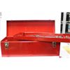 Image 1 : LARGE TOOL BOX W/ GREY WRENCH SET, ETC.