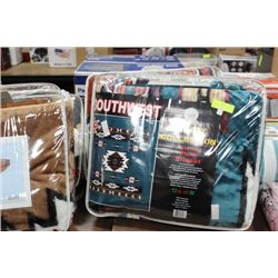 ABORIGINAL DESIGN PLUSH BLANKET