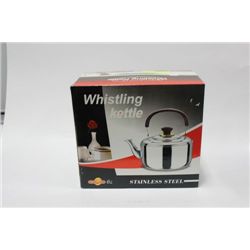 STAINLESS WHISTLING KETTLE, NEW