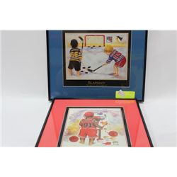 PAIR OF CHILDRENS SPORTS PICTURES