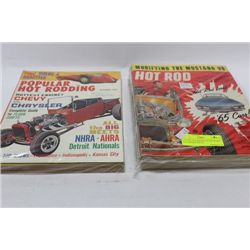 2 PACKS OF 8 EACH OLD HOT ROAD MAGAZINES 1963/64
