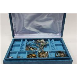 LARGE JEWELRY BOX  WITH CONTENTS