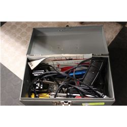 SMALL GREY TOOL BOX W CONTENTS