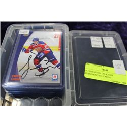 17 EDMONTON OIL KINGS AUTOGRAPHED CARDS