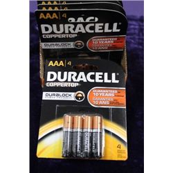 NEW  CASE OF 9 PKS DURACELL "AAA" BATTERIES
