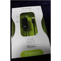 iESSENTIALS CAR CHARGER W LIGHTING CONNECTOR