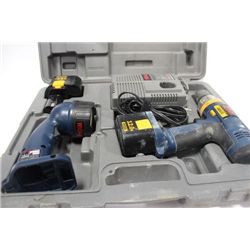 RYOBI 12V CORDLESS DRILL WITH LIGHT IN CASE