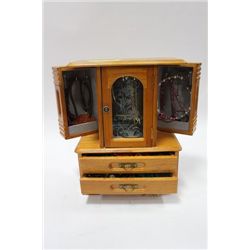 ETCHED GLASS JEWELRY BOX (LARGE)