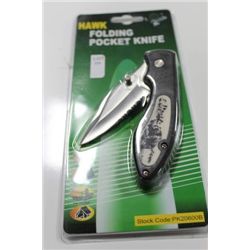 HAWK FOLDING POCKET KNIFE: BEAR DESIGN