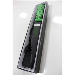 ZOMBIE KILLER LARGE KNIFE W CASE ON CHOICE: GREEN