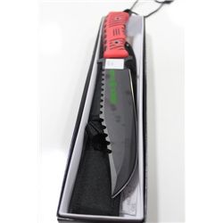 ZOMBIE KILLER LARGE KNIFE W CASE ON CHOICE: RED
