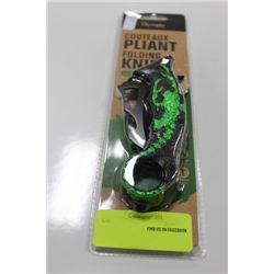 OLYMPIA GREEN SCORPION FOLDING KNIFE