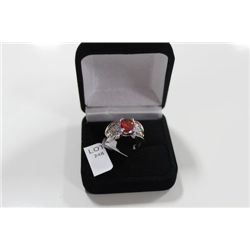STAMPED .925 LAB RUBY RING ON CHOICE: SIZE 8