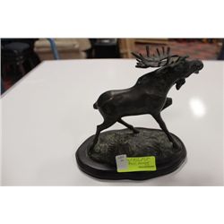 CAST METAL BULL MOOSE ORNAMENT