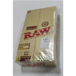 RAW NATURAL UNREFINED HEMP ROLLING PAPERS ON