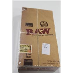 RAW NATURAL UNREFINED HEMP ROLLING PAPERS ON