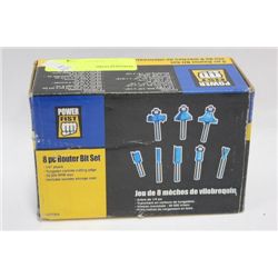POWERFIST 8PC ROUTER BIT SET