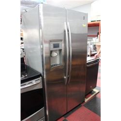 GE PROFILE STAINLESS SIDE BY SIDE FRIDGE W 7