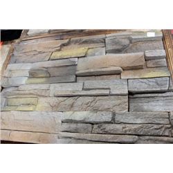 BOX OF ARTIFICIAL CULTURED STACKED STONE - FLAT