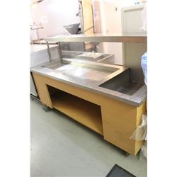 PREP TABLE WITH GLASS HOOD