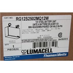 12 VOLT LUMACELL BATTERY BACK-UP EMERGENCY LIGHT