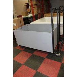 HEAVY DUTY WOODEN CART ON STEEL FRAME AND CASTORS