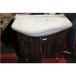 BH1206 WOOD GRAIN STYLE DESIGNER SINK W VANITY
