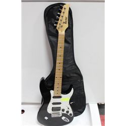 ROCKER WHITE / BLACK ELECTRIC GUITAR IN CASE
