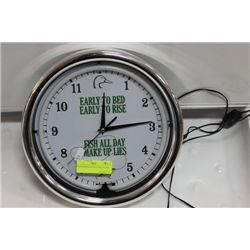 FISHERMAN'S NEON LIGHT / CLOCK