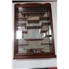 Image 1 : MOHAGANY WALL HANGING DISPLAY SHELF