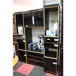 2 TONE BLACK TV ENTERTAINMENT UNIT